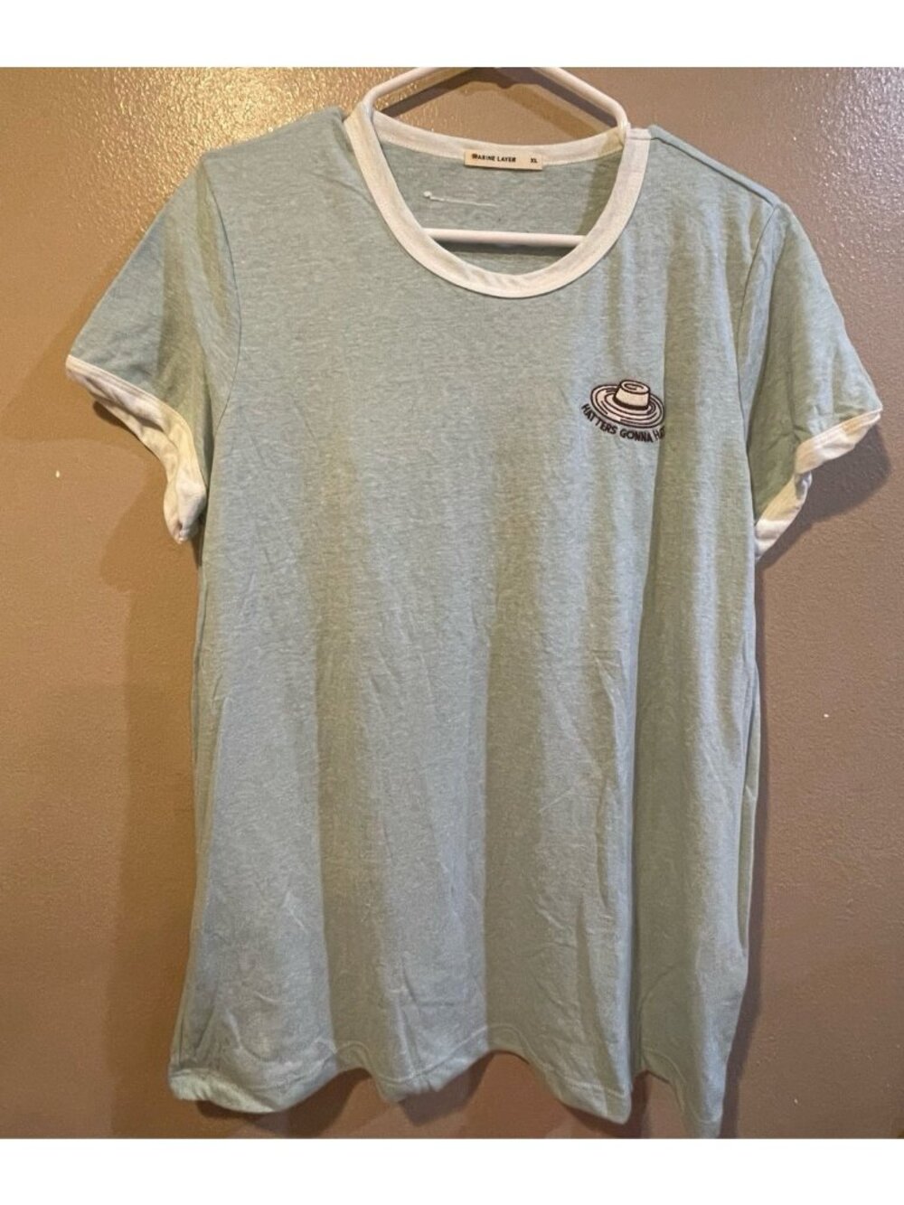 MARINE LAYER HATTERS GONA HAT TEE SZ XL